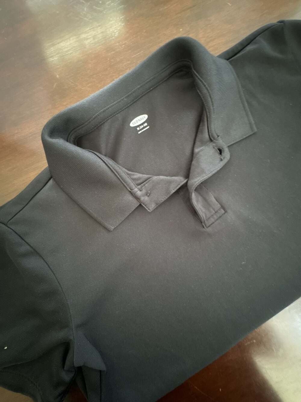 Old Navy Boys Black Short Sleeve Polo Shirt Size XL 14-16